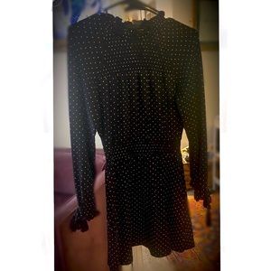 Top shop black polka dot mini dress